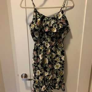 Black Floral Mini Dress